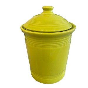 Fiesta Homer Laughlin Discontinued Lemongrass Canister & Lid 9 in Tall